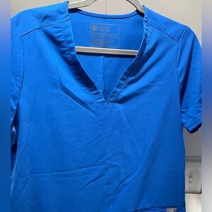 Figs Royal Blue Set - Casma Shirt and Zamora Joggers - Size Medium